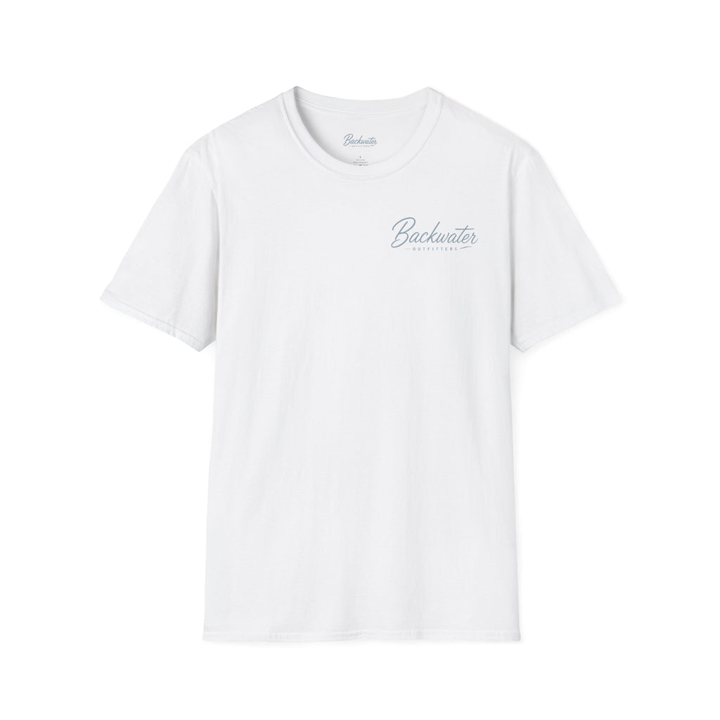 Backwater Script T‑Shirt — Coastal Minimalist Logo Tee