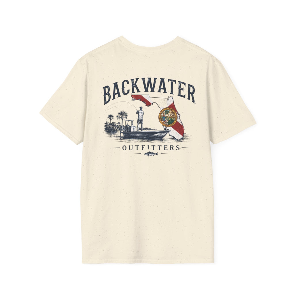 Backwater Script T‑Shirt — Coastal Minimalist Logo Tee