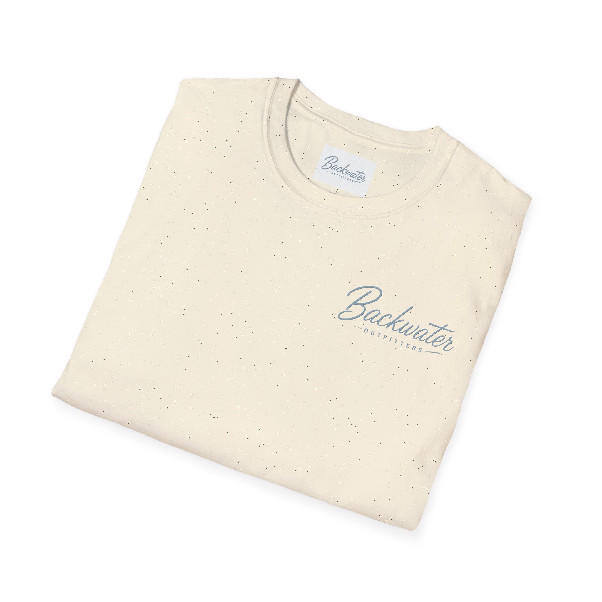 Backwater Script T‑Shirt — Coastal Minimalist Logo Tee