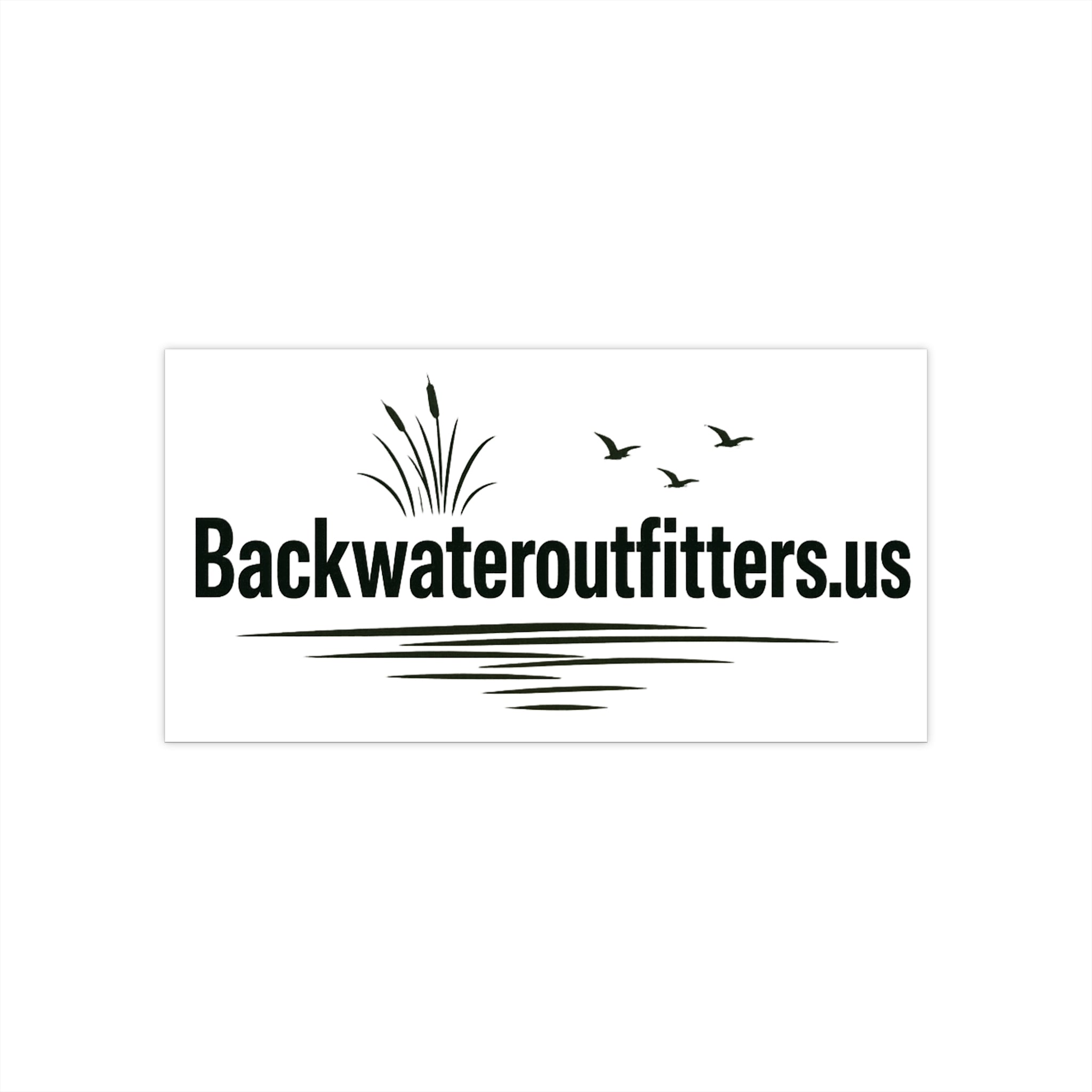 Backwateroutfitters.us Logo Bumper Sticker — Fishing & Outdoors Decal