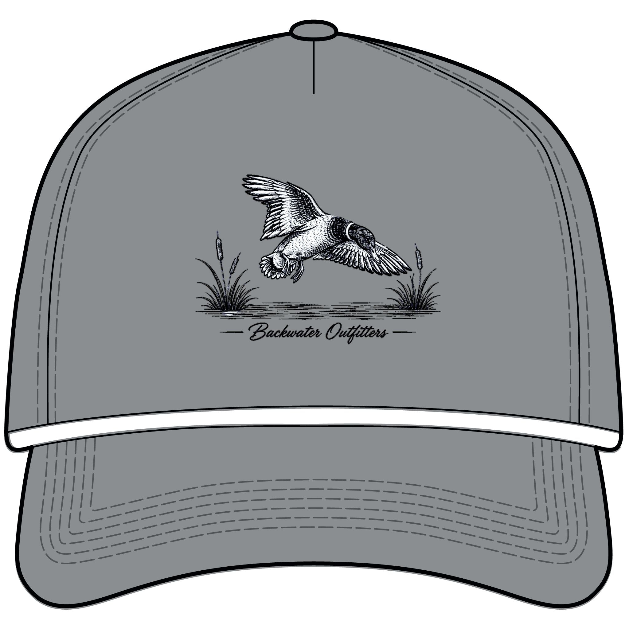 Sunwashed Rope Cap — Vintage Flying Duck Embroidered Trucker Hat
