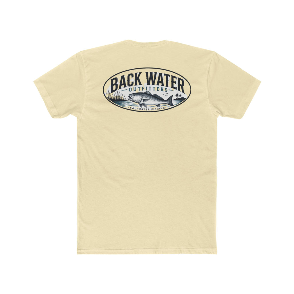 Back Water Outfitters Fishing Tee — Outdoor Lake & Trout Graphic Shirt