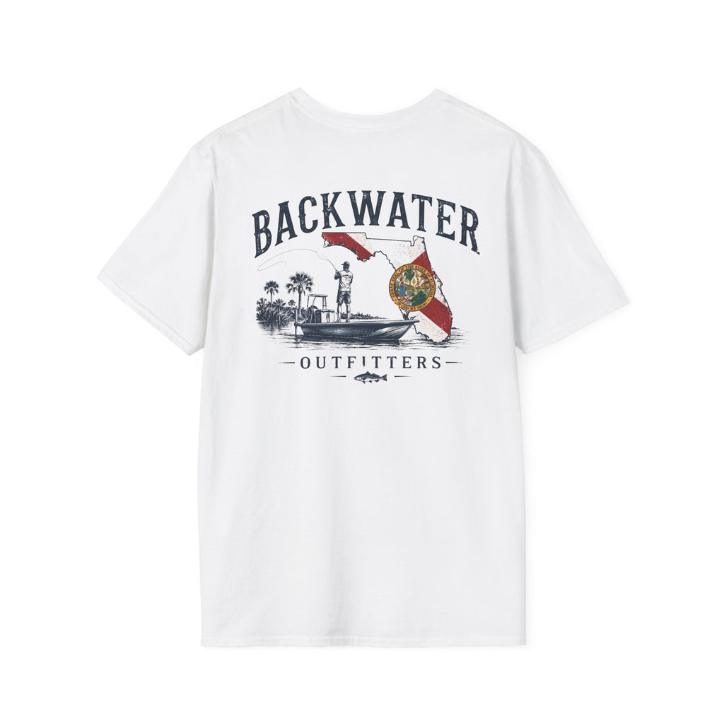 Backwater Script T‑Shirt — Coastal Minimalist Logo Tee