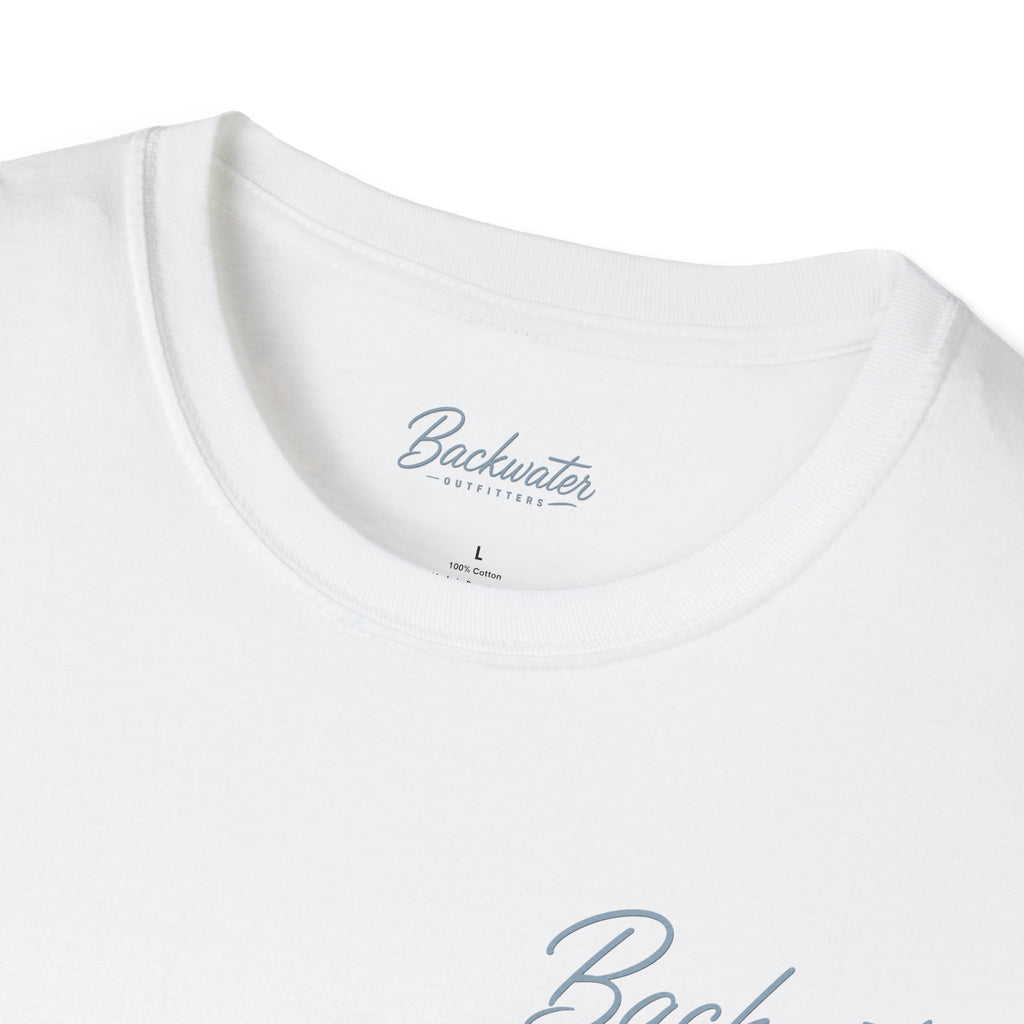 Backwater Script T‑Shirt — Coastal Minimalist Logo Tee