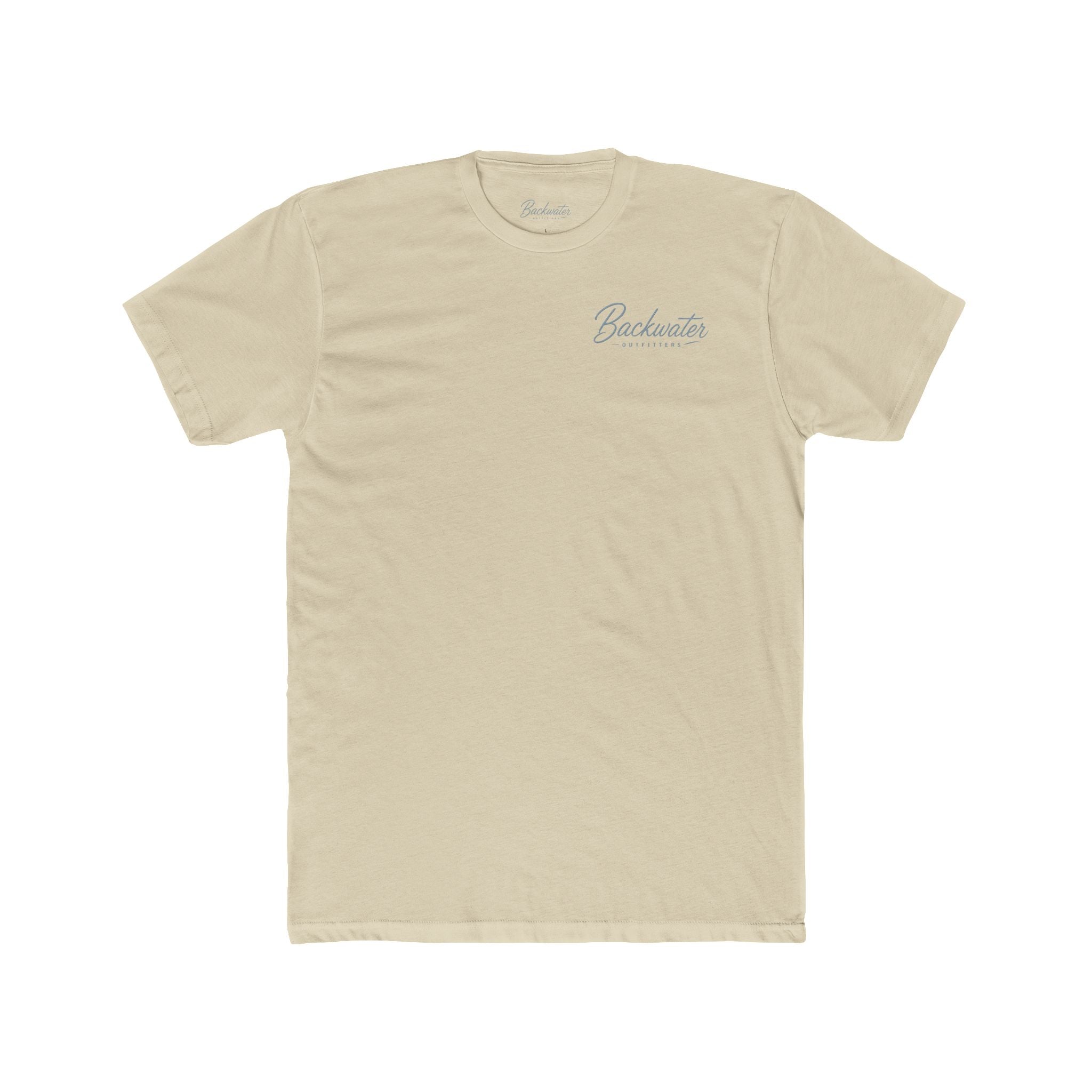 Back Water Outfitters Fishing Tee — Outdoor Lake & Trout Graphic Shirt