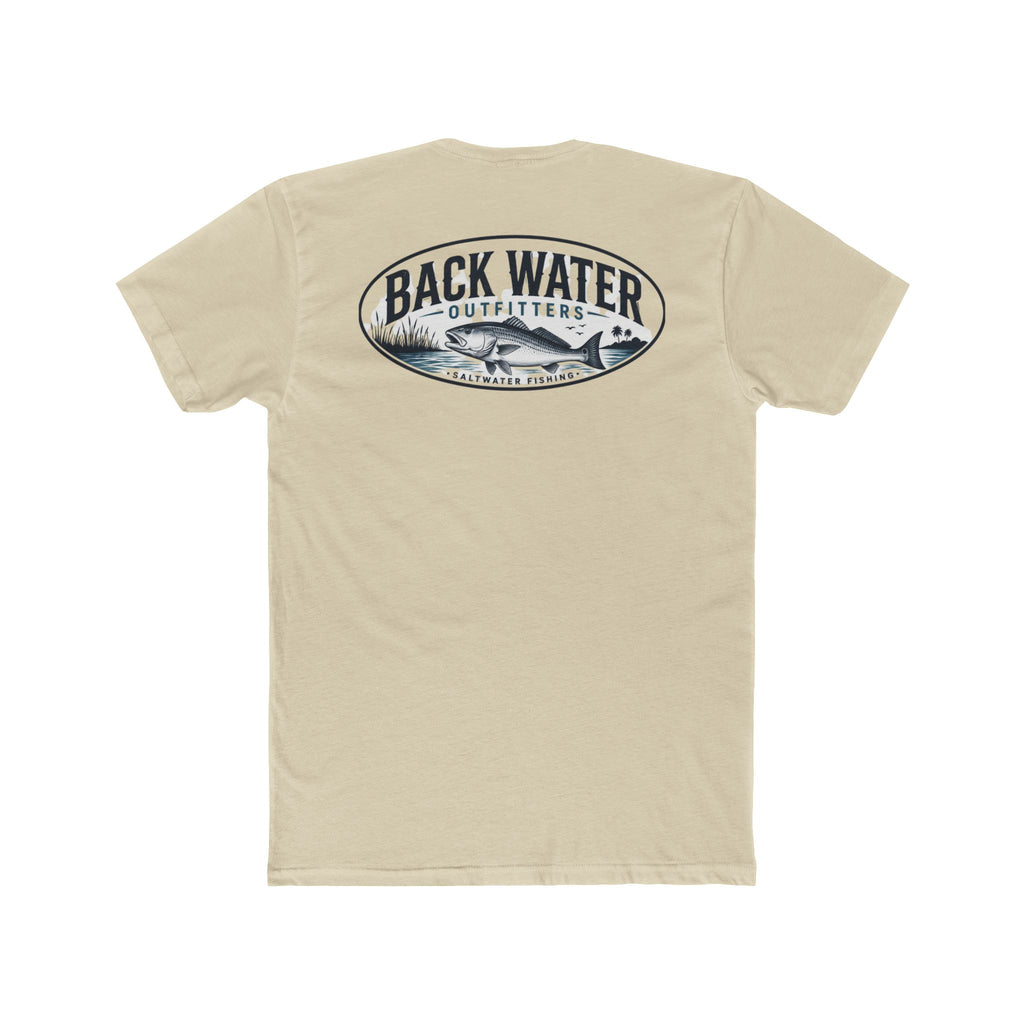 Back Water Outfitters Fishing Tee — Outdoor Lake & Trout Graphic Shirt