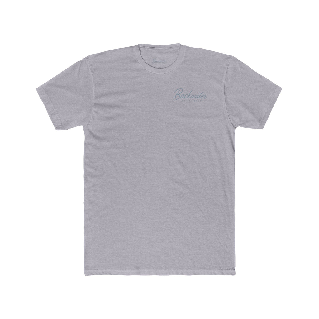 Back Water Outfitters Fishing Tee — Outdoor Lake & Trout Graphic Shirt